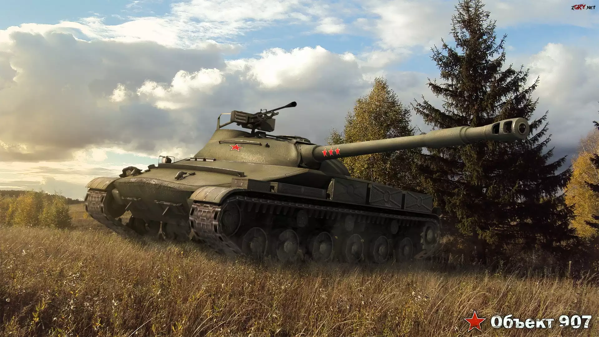 Gra, World of tanks, Czołg, Obiekt 907, Pejzaż