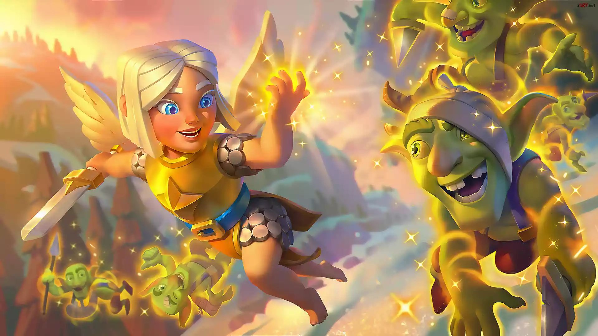 Gra, Clash Royale, Postać, Battle Healer, Gobliny, Zielone