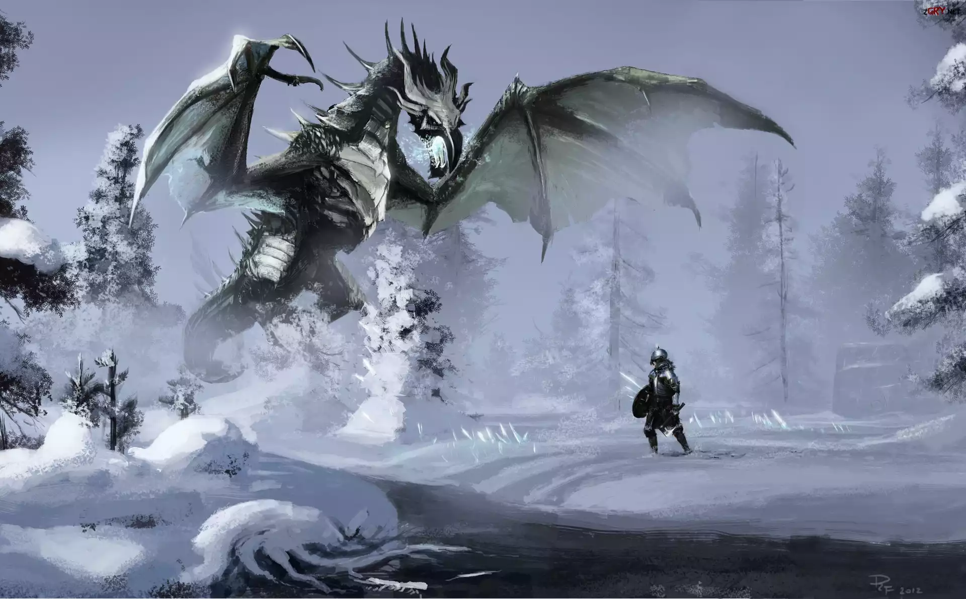 Skyrim, Zima, Smok